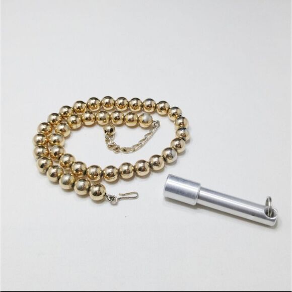 VINTAGE SIGNED NAPIER HEAVY GOLD TONE 16 1/4" NECKLACE - Picture 8 of 11